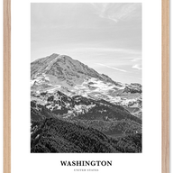 Washington (State) Portrait B&W No 2 Poster