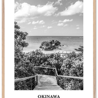 Okinawa Portrait B&W Poster