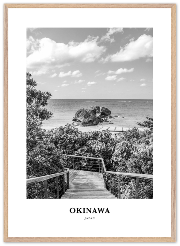Okinawa Portrait B&W Poster