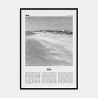 30A Travel B&W Poster