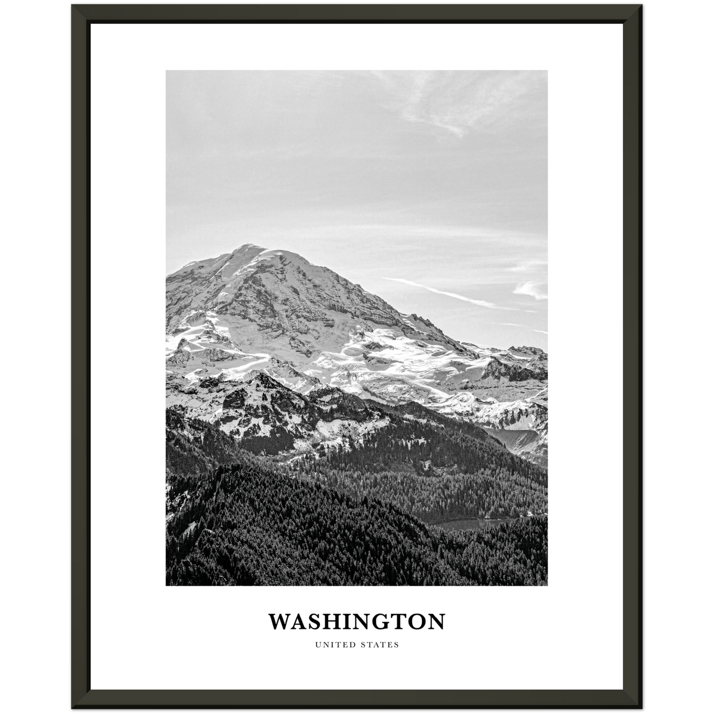 Washington (State) Portrait B&W No 2 Poster