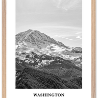 Washington (State) Portrait B&W No 2 Poster