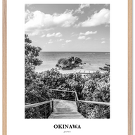 Okinawa Portrait B&W Poster