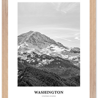 Washington (State) Portrait B&W No 2 Poster