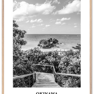 Okinawa Portrait B&W Poster