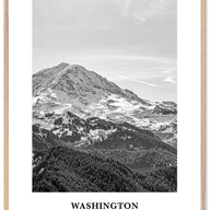 Washington (State) Portrait B&W No 2 Poster