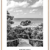 Okinawa Portrait B&W Poster