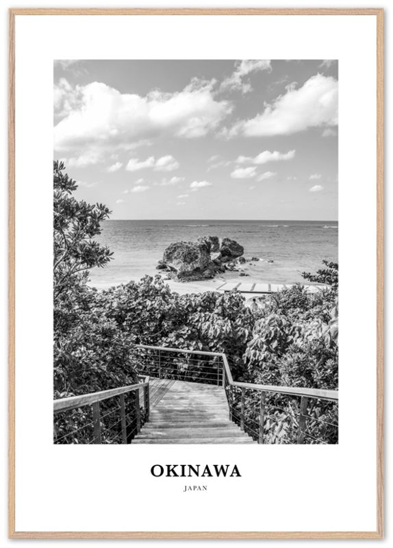Okinawa Portrait B&W Poster
