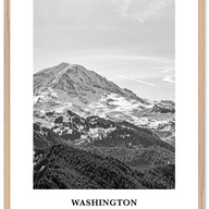 Washington (State) Portrait B&W No 2 Poster