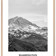 Washington (State) Portrait B&W No 2 Poster