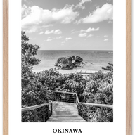 Okinawa Portrait B&W Poster