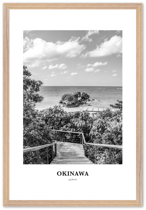 Okinawa Portrait B&W Poster