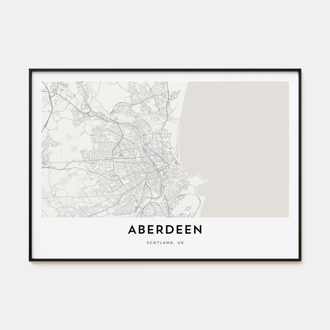 Aberdeen Map Landscape Poster