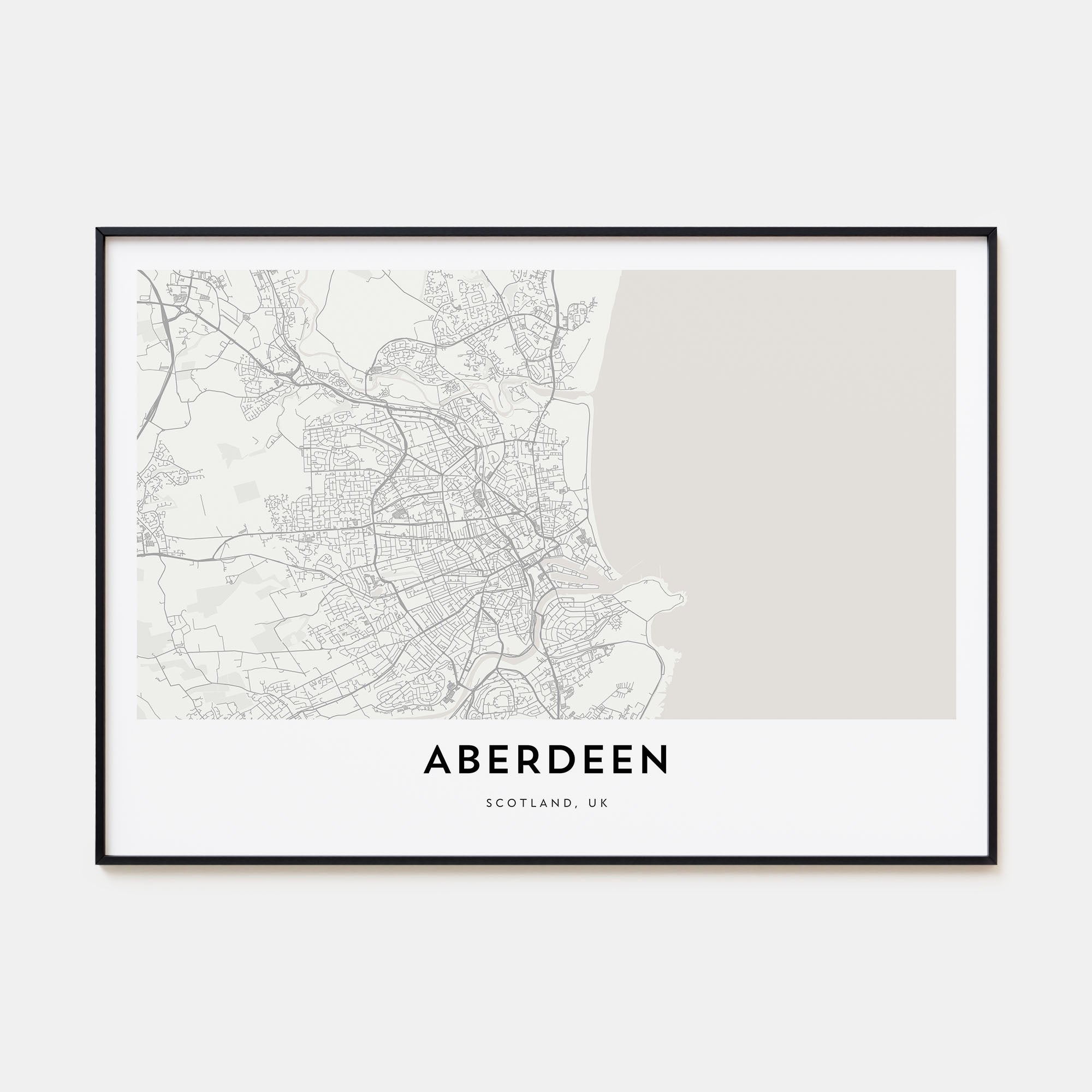 Aberdeen Map Landscape Poster