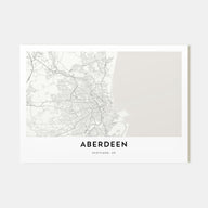 Aberdeen Map Landscape Poster