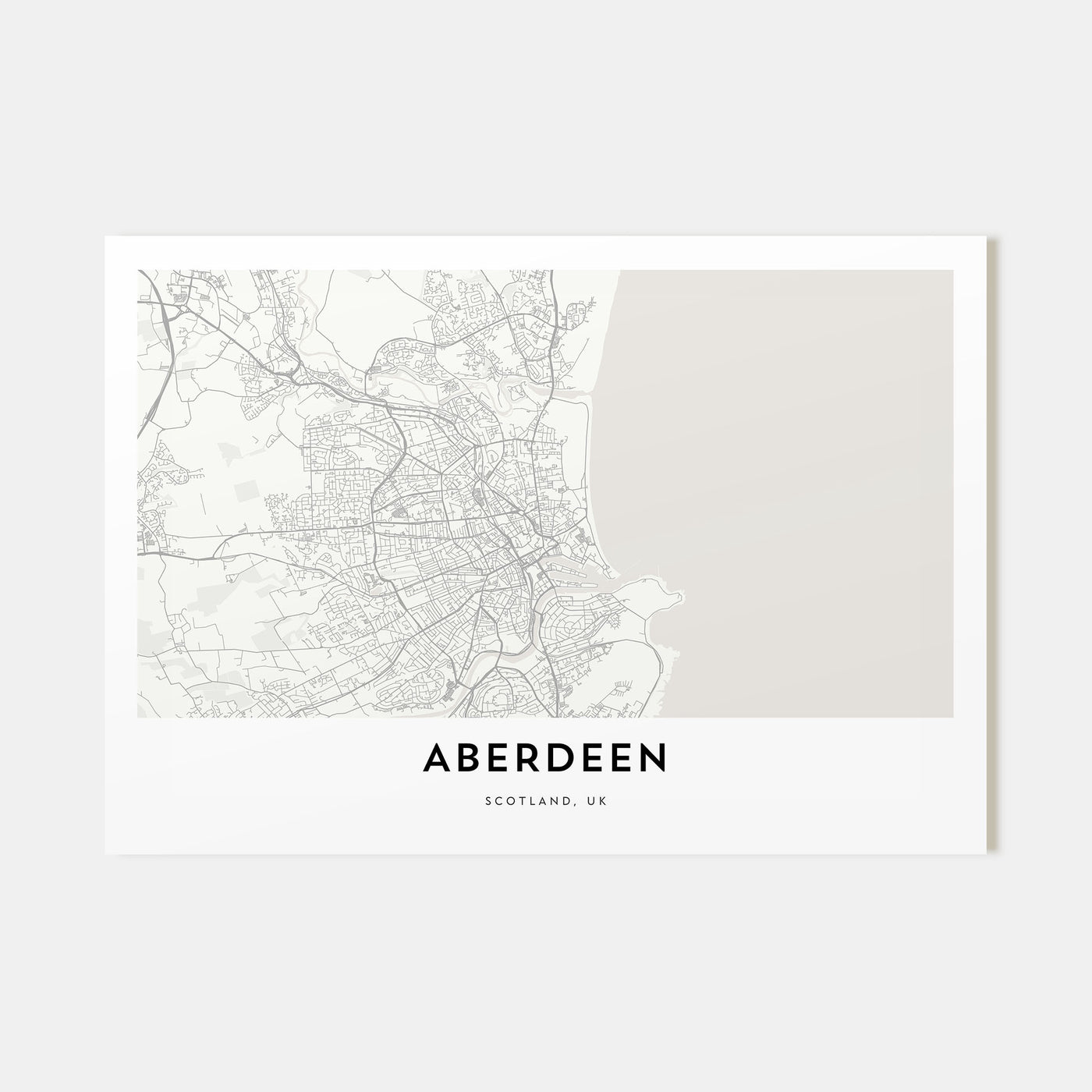 Aberdeen Map Landscape Poster