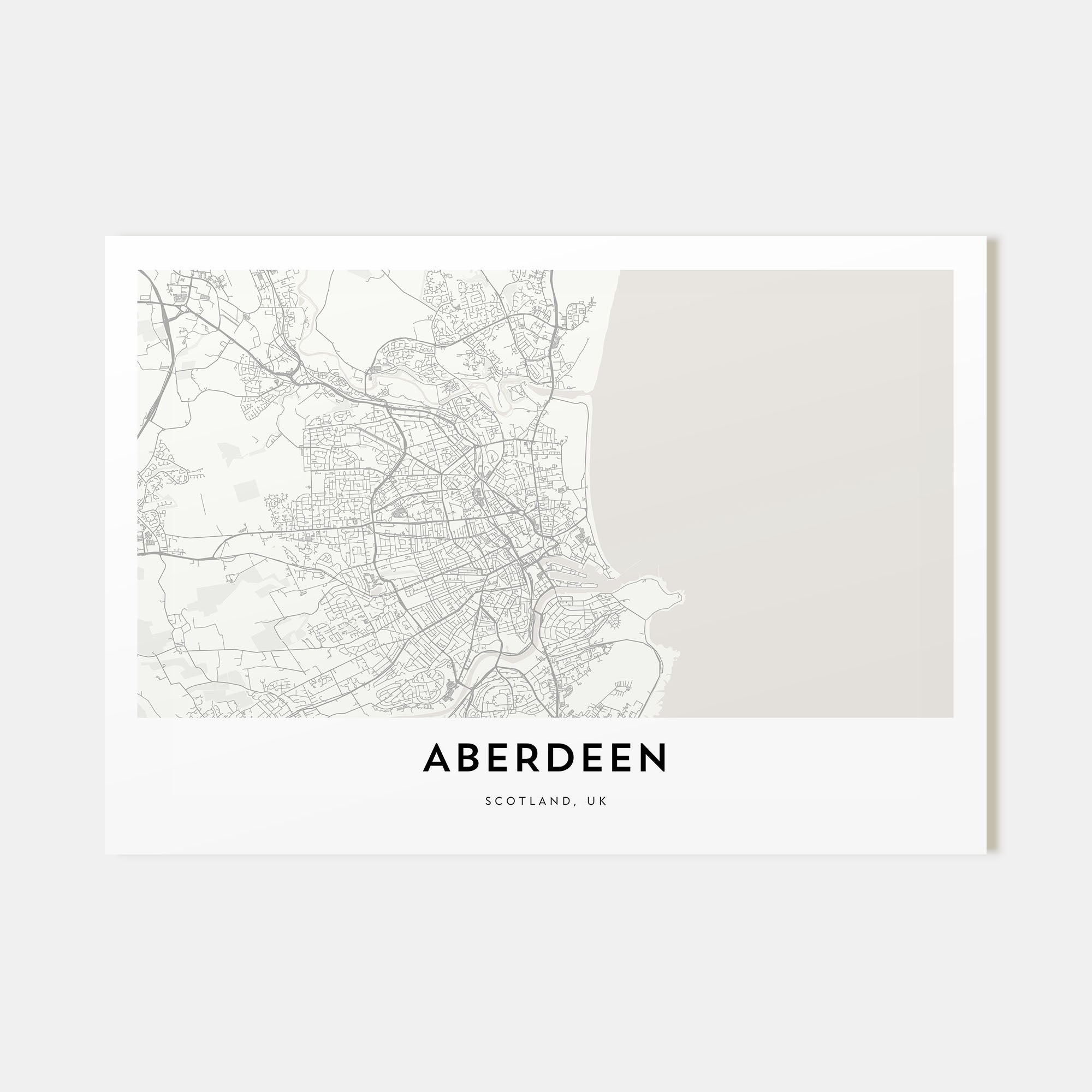 Aberdeen Map Landscape Poster