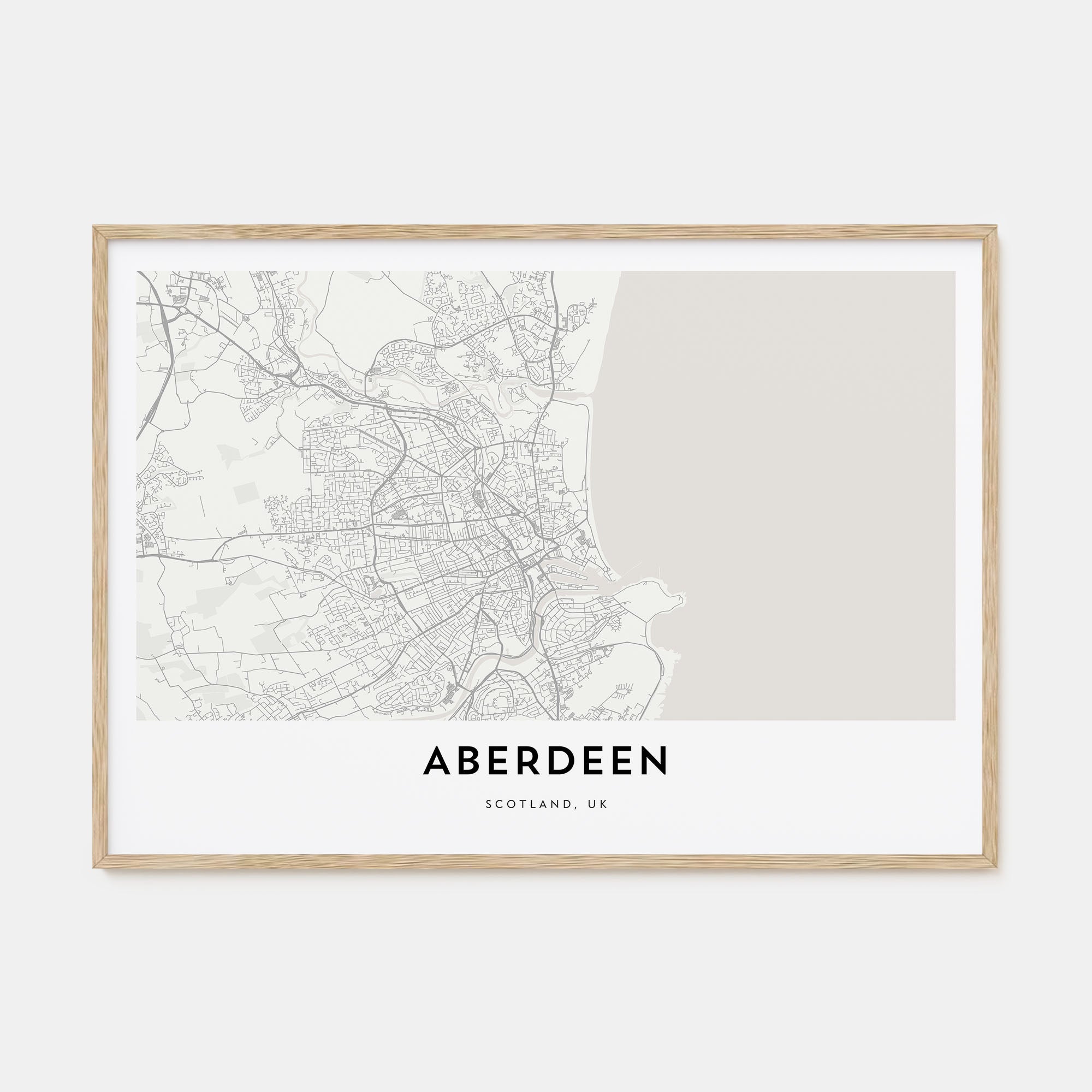 Aberdeen Map Landscape Poster