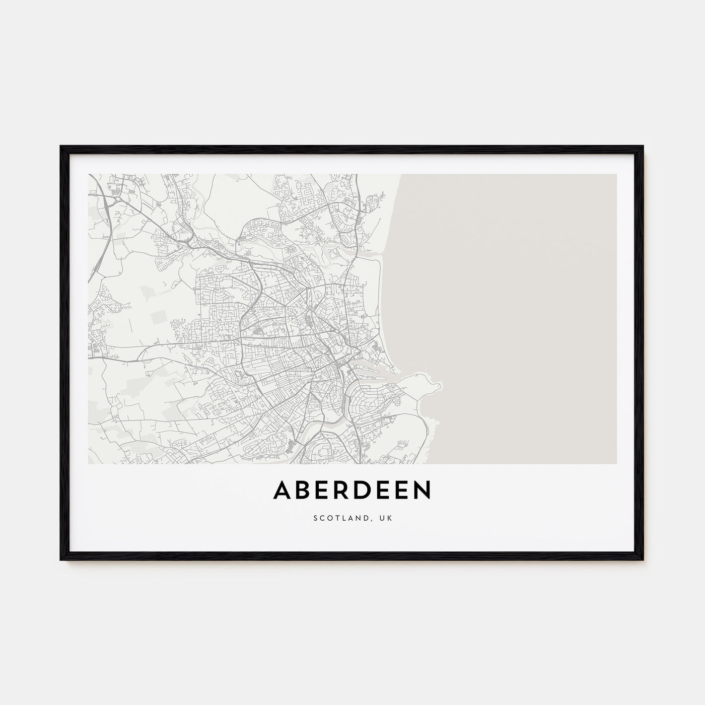 Aberdeen Map Landscape Poster