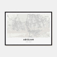 Abidjan Map Landscape Poster