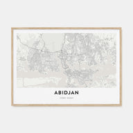 Abidjan Map Landscape Poster