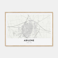Abilene Map Landscape Poster