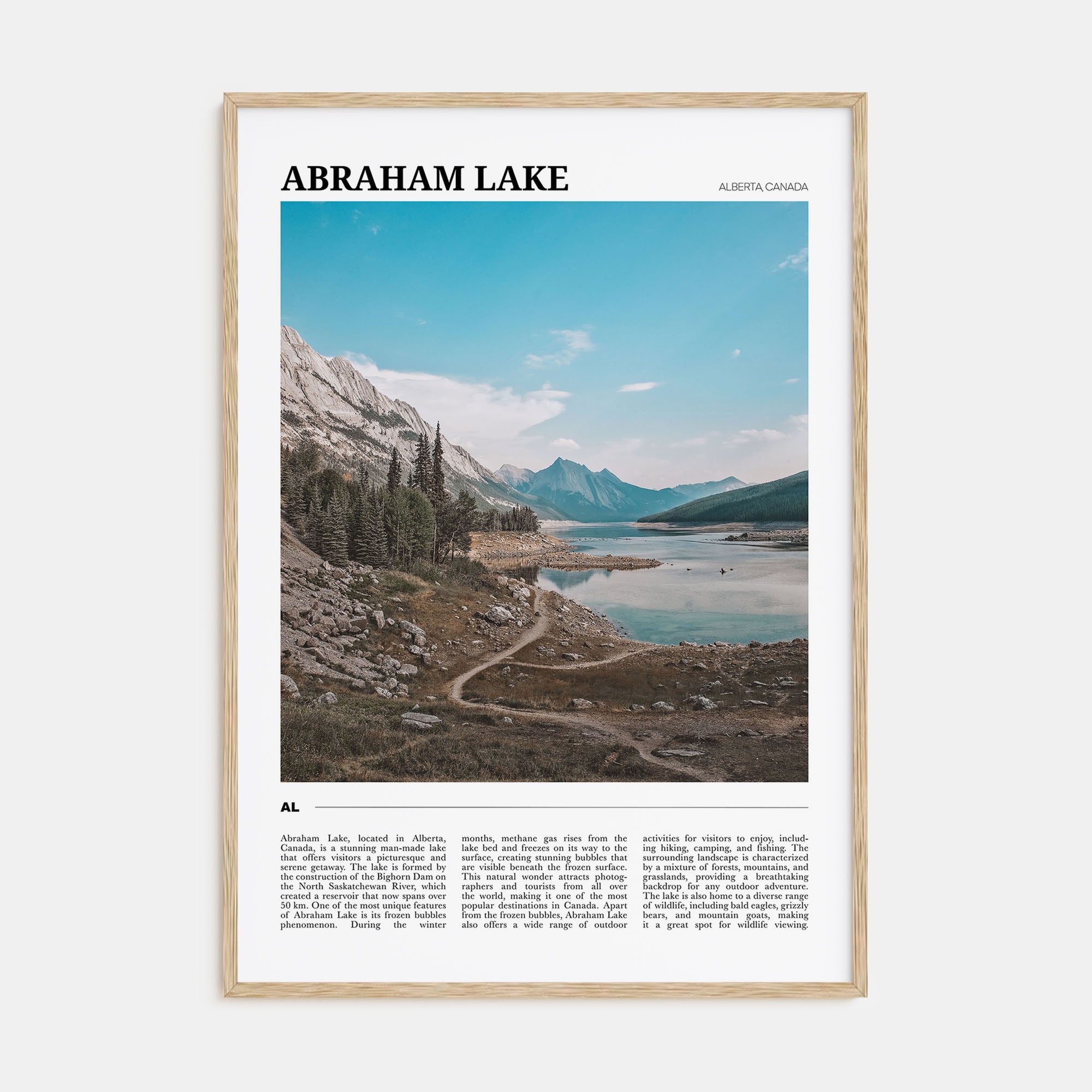 Abraham Lake Travel Color Poster