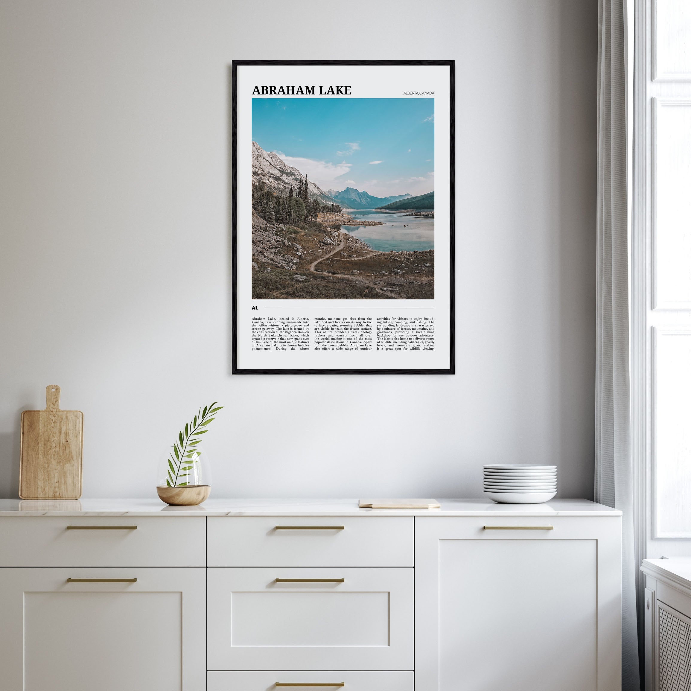 Abraham Lake Travel Color Poster