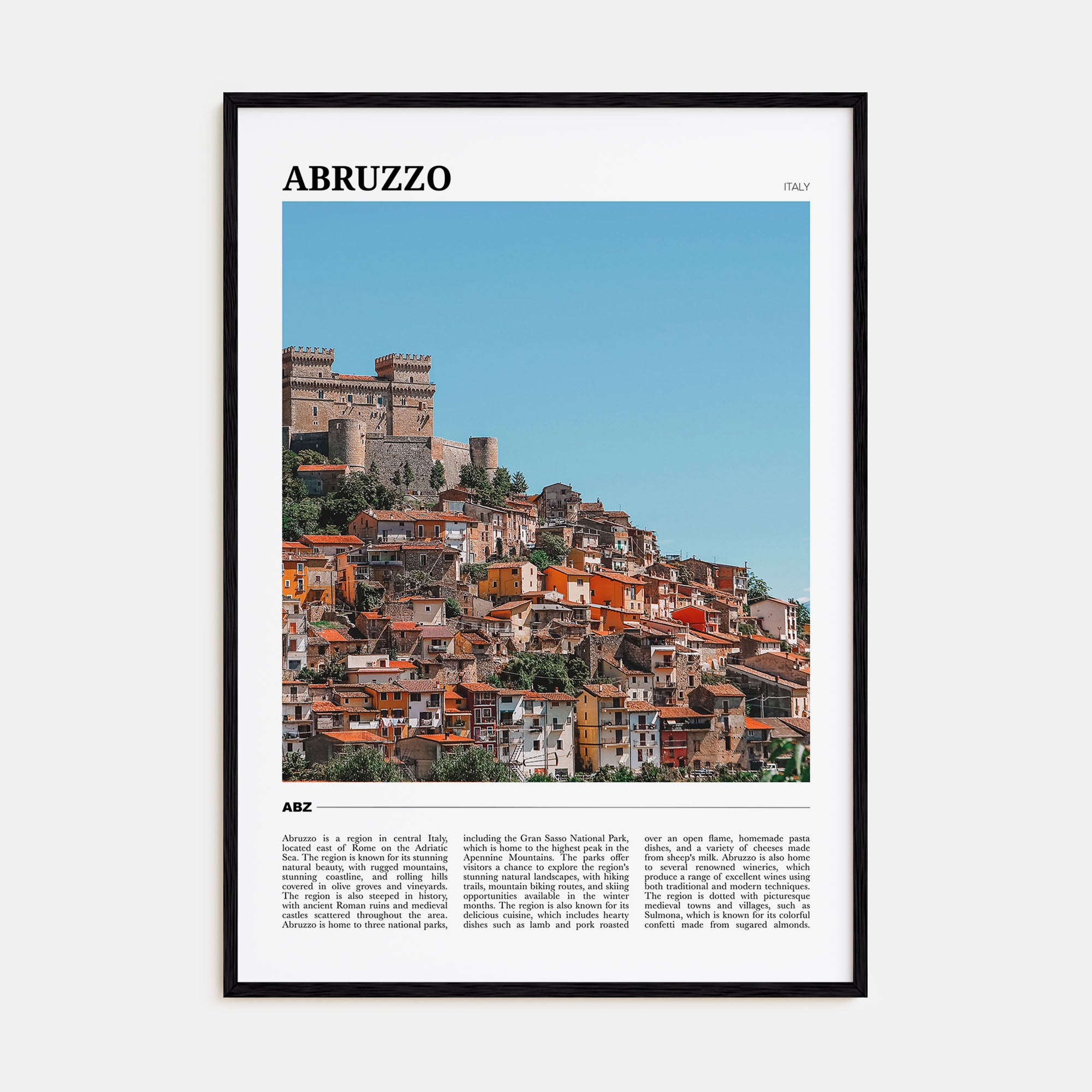 Abruzzo Travel Color No 2 Poster