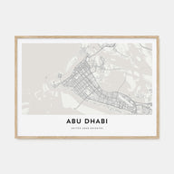 Abu Dhabi Map Landscape Poster