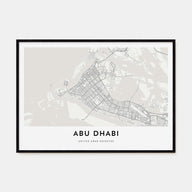 Abu Dhabi Map Landscape Poster