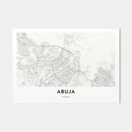 Abuja Map Landscape Poster