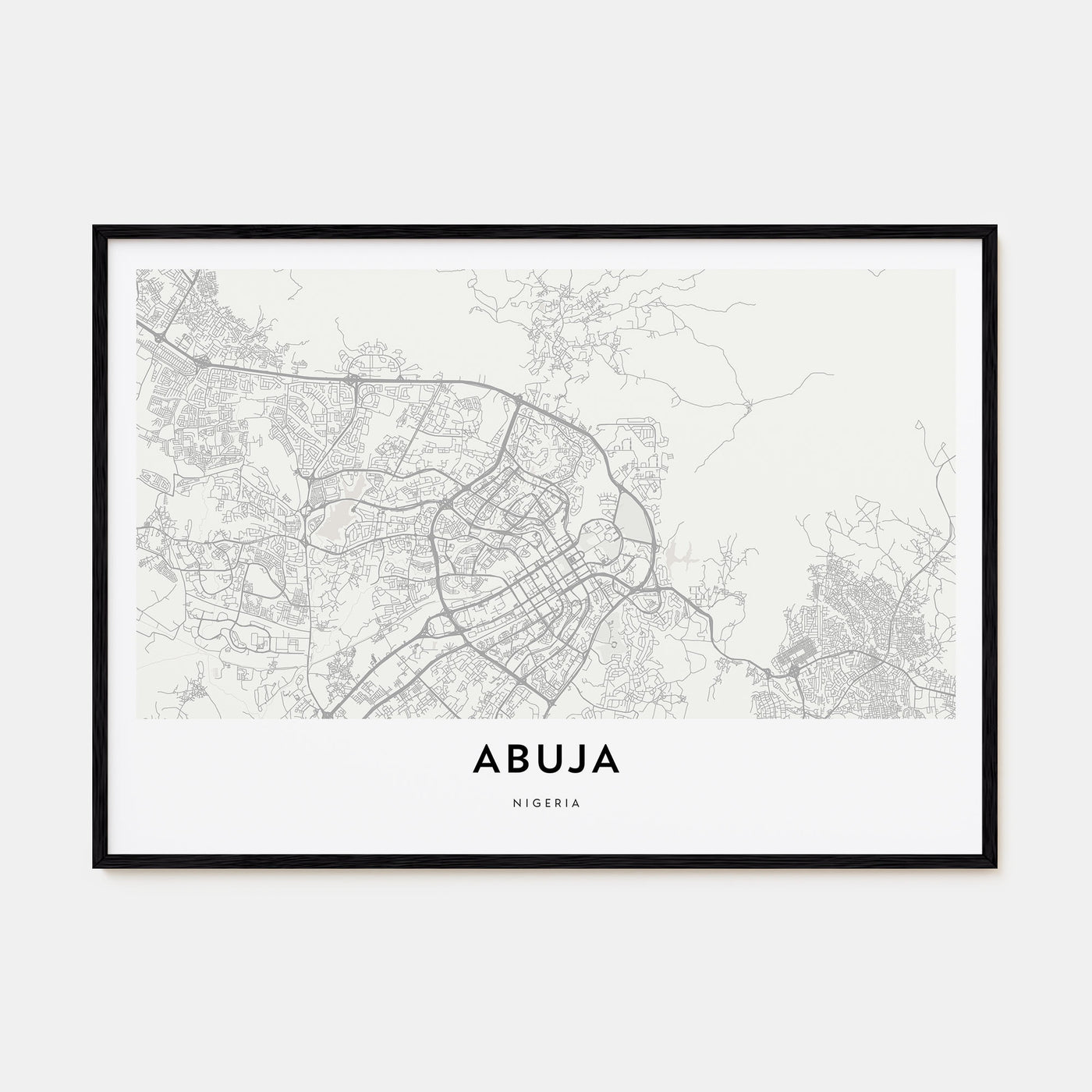 Abuja Map Landscape Poster