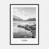 Acadia National Park Portrait B&W Poster
