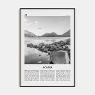 Acadia National Park Travel B&W Poster
