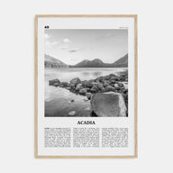 Acadia National Park Travel B&W Poster