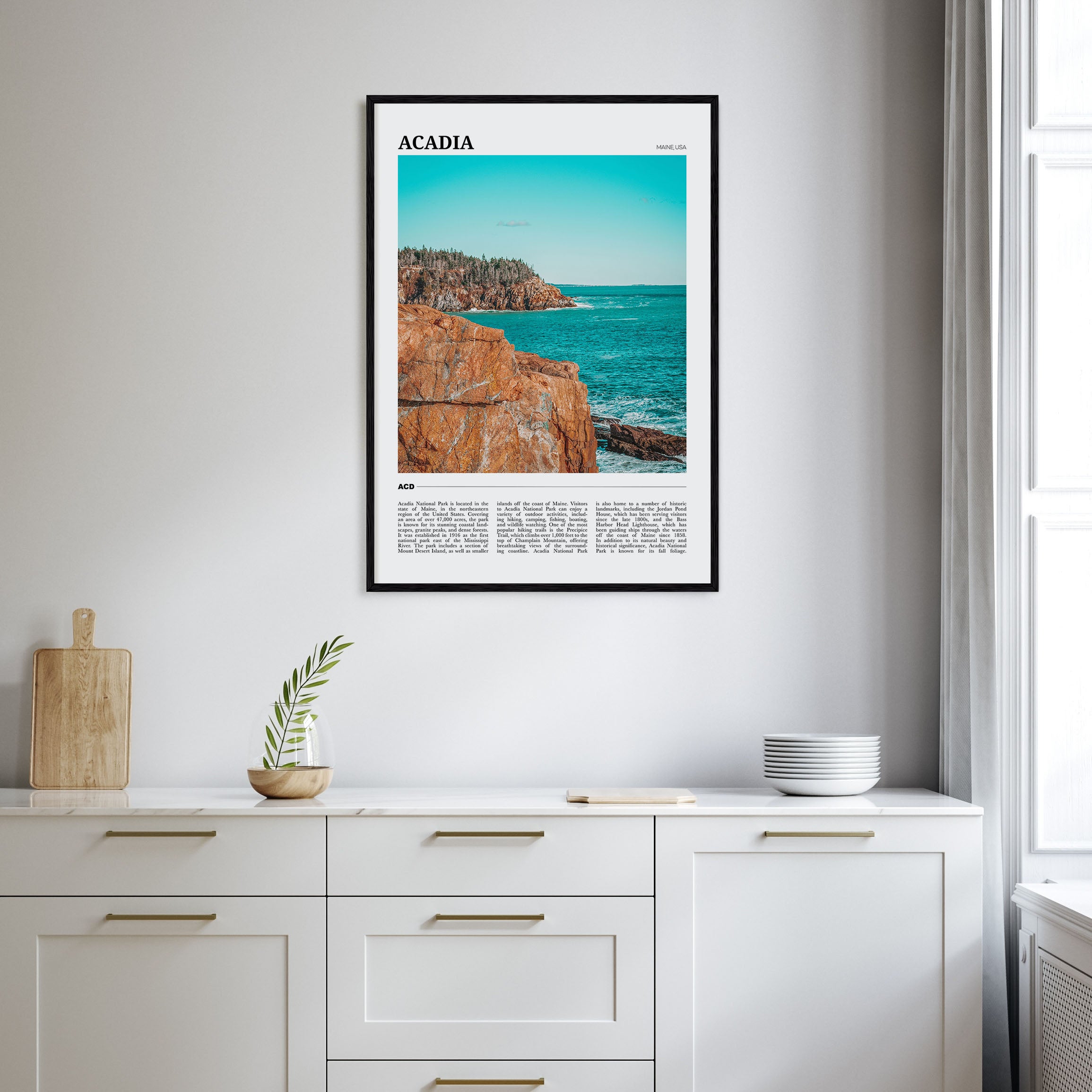 Acadia National Park Travel Color Poster