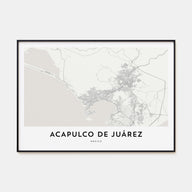 Acapulco de Juárez Map Landscape Poster