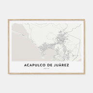 Acapulco de Juárez Map Landscape Poster