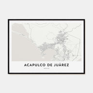 Acapulco de Juárez Map Landscape Poster