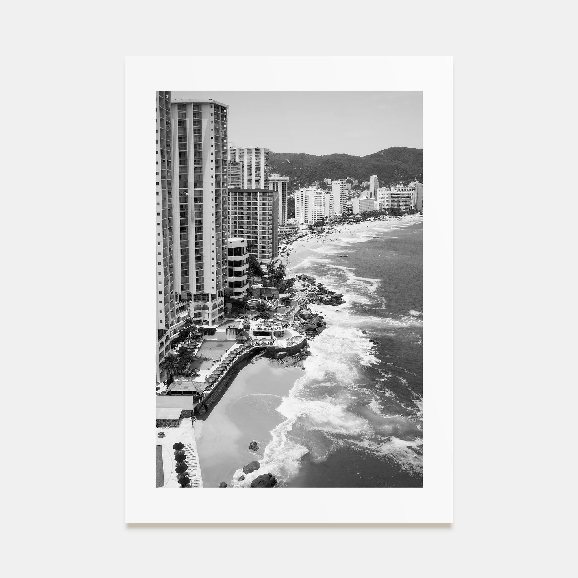 Acapulco de Juárez Photo B&W Poster