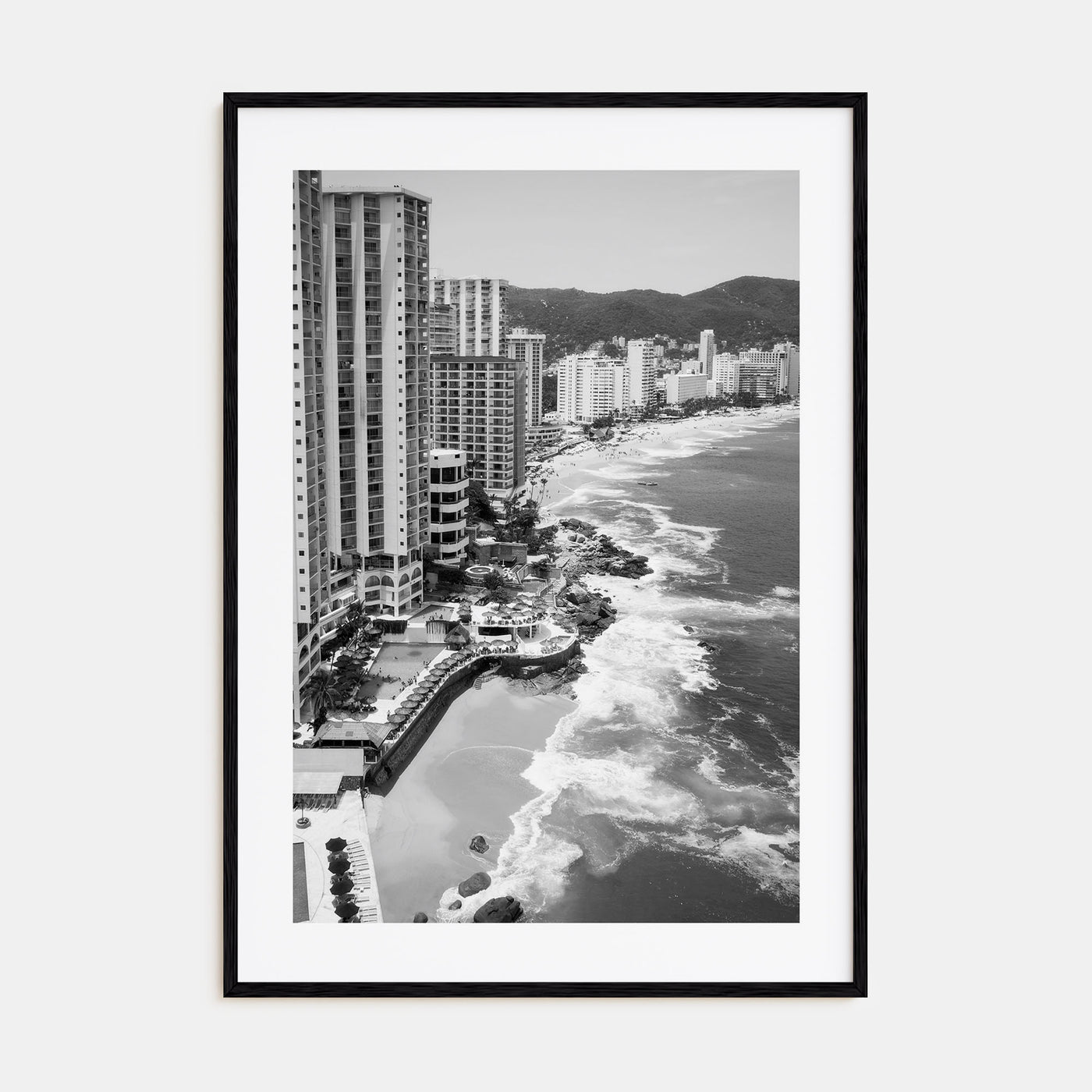 Acapulco de Juárez Photo B&W Poster