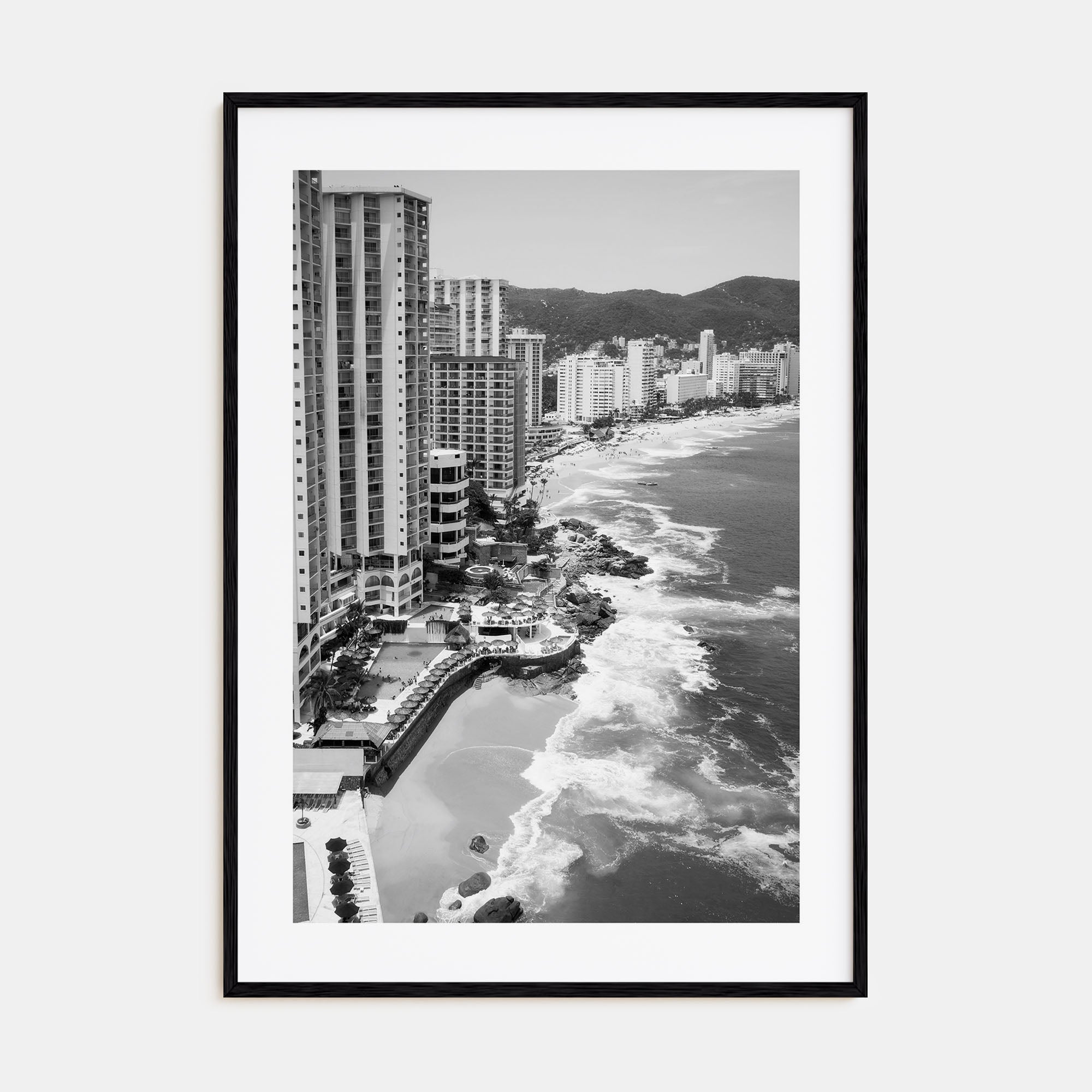 Acapulco de Juárez Photo B&W Poster