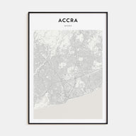 Accra Map Portrait Poster