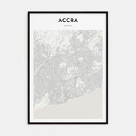 Accra Map Portrait Poster
