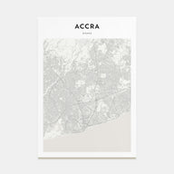 Accra Map Portrait Poster