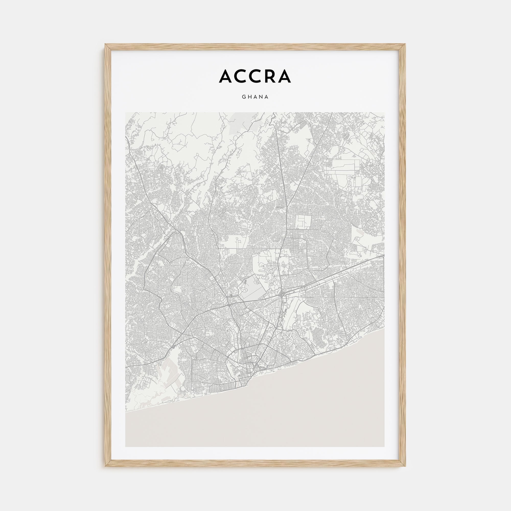 Accra Map Portrait Poster