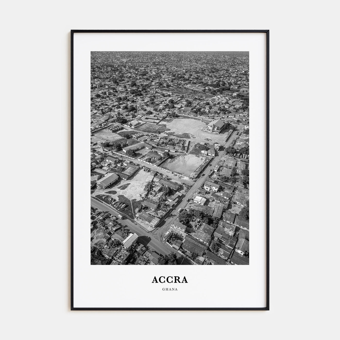 Accra Portrait B&W Poster