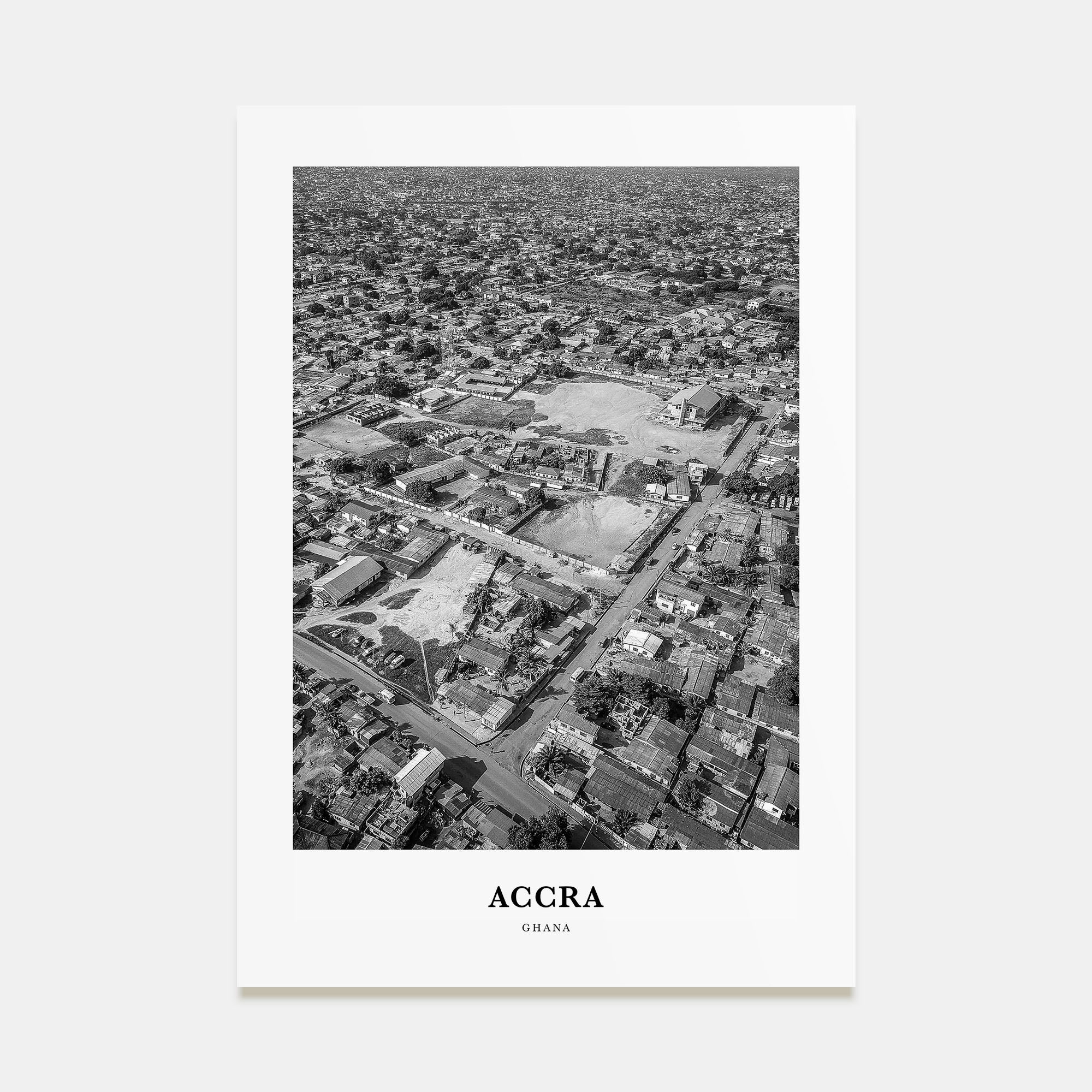 Accra Portrait B&W Poster
