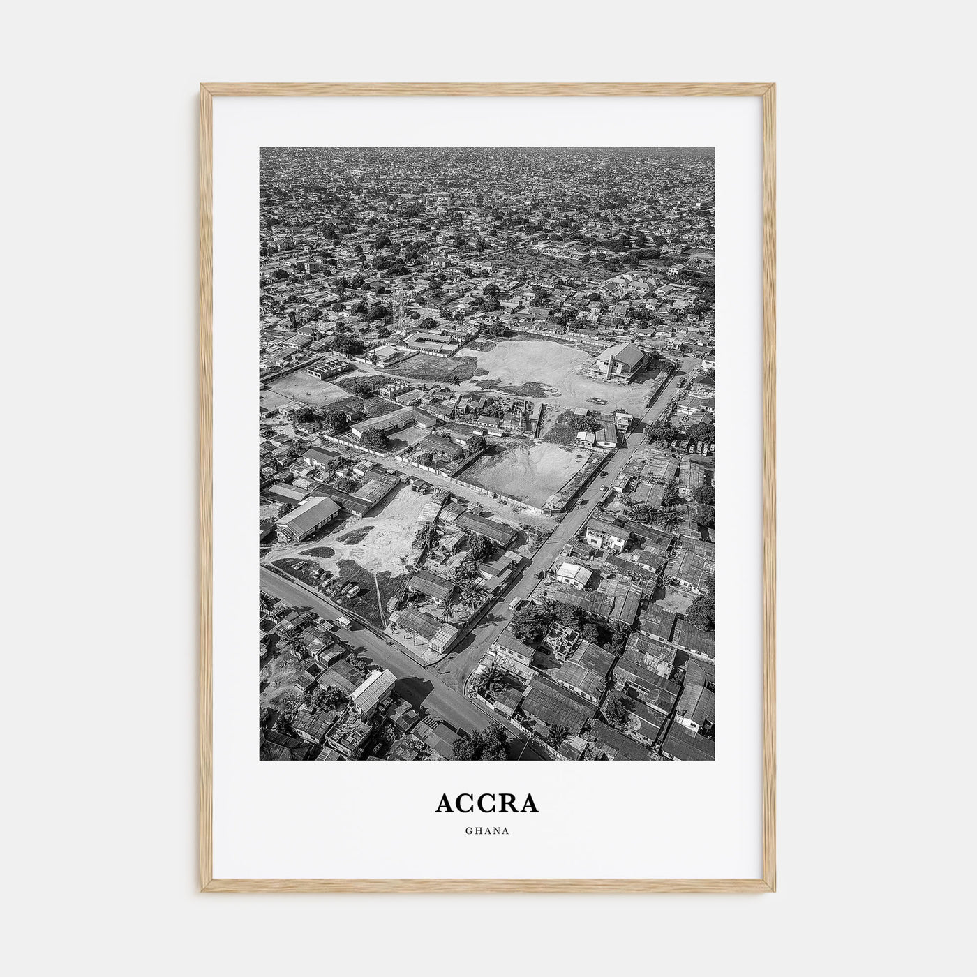 Accra Portrait B&W Poster